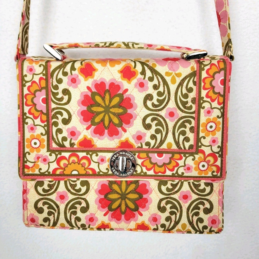 Vera Bradley Julia Quilted Cotton Turnlock Purse in Folkloric 2011 Retired